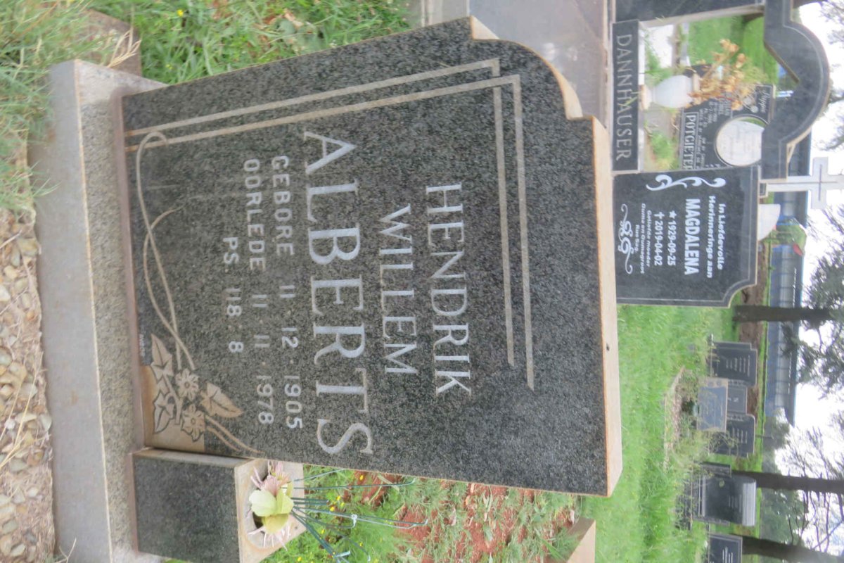 ALBERTS Hendrik Willem 1905-1978