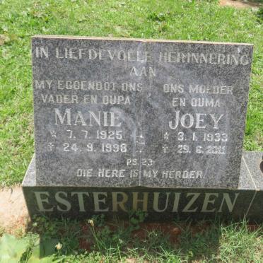 ESTERHUIZEN Manie 1925-1998 &amp; Joey 1933-2011