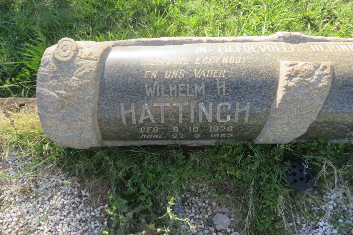 HATTINGH Wilhelm H. 1920-1962 &amp; Theunie 1921-2003