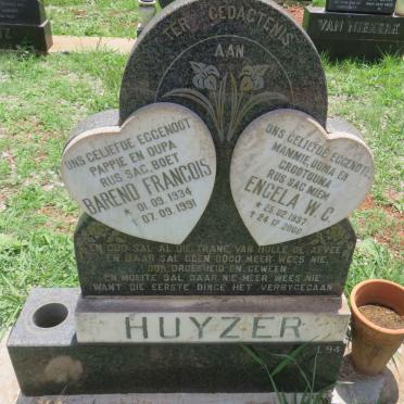 HUYZER Barend Francois 1934-1991 &amp; Engela W.C. 1937-2006