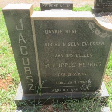 JACOBSZ Philippus Petrus 1947-1968