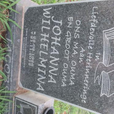 JACOBS Johanna Wilhelmina 1926-2012