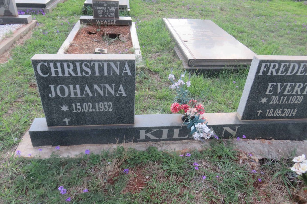 KILIAN Frederik Evert 1929-2014 &amp; Christina Johanna 1932-