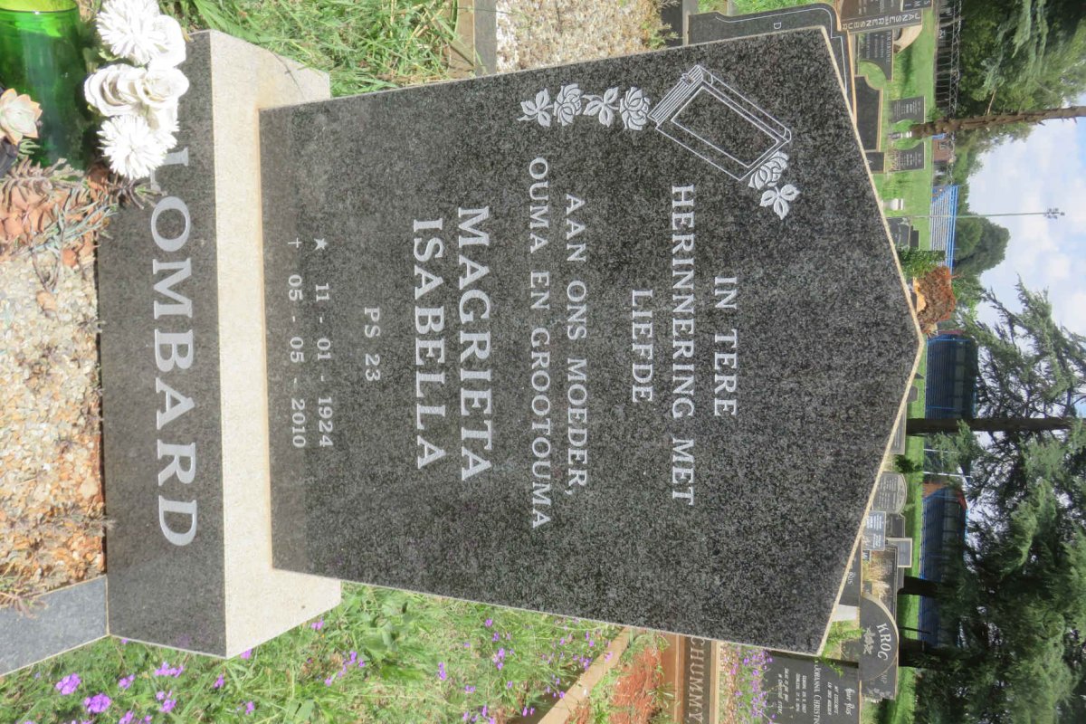 LOMBARD Magrieta Isabella 1924-2010
