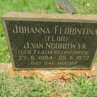 NOORDWYK Johanna Florentina, J.van nee FEATHERSTONEHOUGH 1904-1972