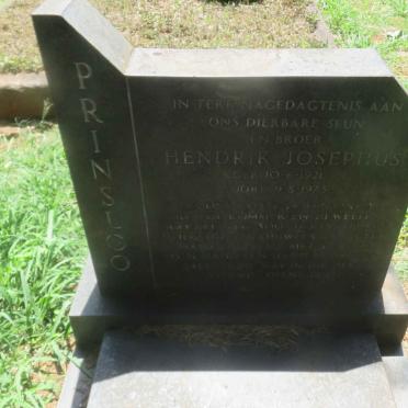PRINSLOO Hendrik Josephus 1921-1973