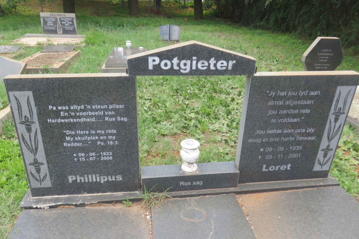 POTGIETER Phillipus 1933-2008 &amp; Loret 1935-2001