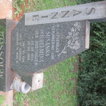ROSSOUW Susanna Wilhelmina nee OOSTHUIZEN 1909-1989
