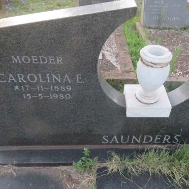 SAUNDERS Hendrik J. 1875-1956 &amp; Carolina E. 1889-1980