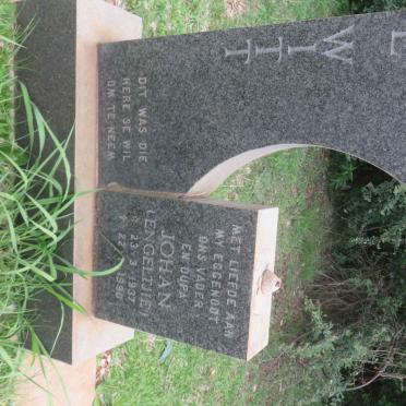 WITT Johan, de 1937-1990