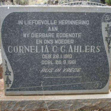 AHLERS Cornelia C.G. 1910-1961