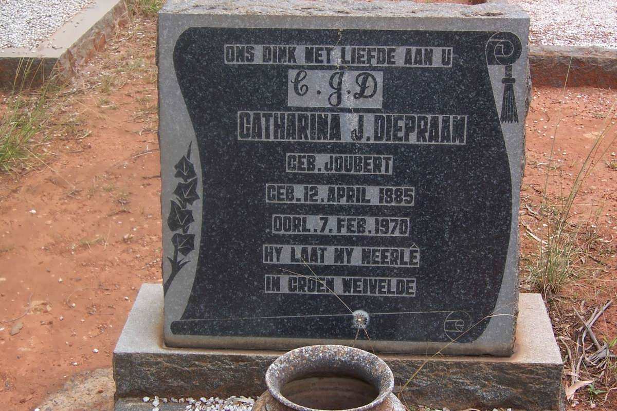 DIEPRAAM Catharina J. D. nee JOUBERT 1885-1970