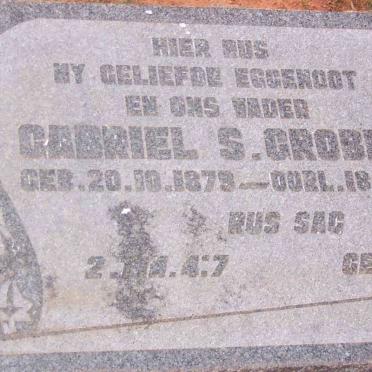 GROBLER Gabriel S. 1879-1953