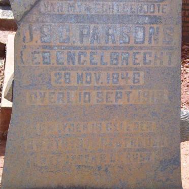 PARSONS J.S.C. nee ENGELBRECHT 1846-1919
