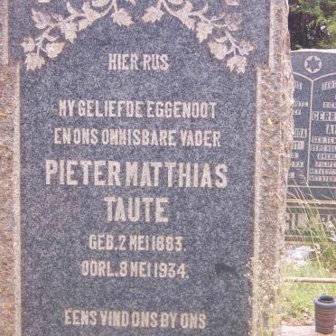 TAUTE Pieter Matthias 1883-1934