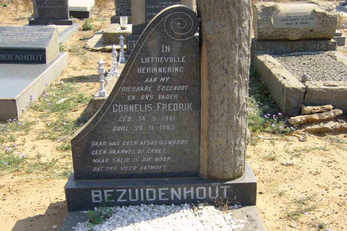 BEZUIDENHOUT Cornelis Frederik 1901-1962 