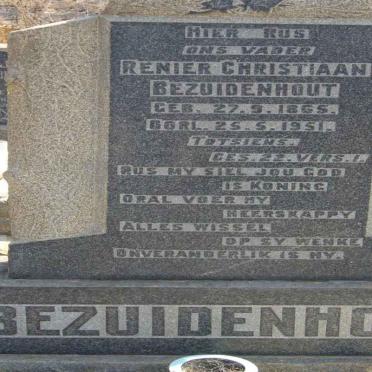 BEZUIDENHOUT Renier Christiaan 1865-1951 