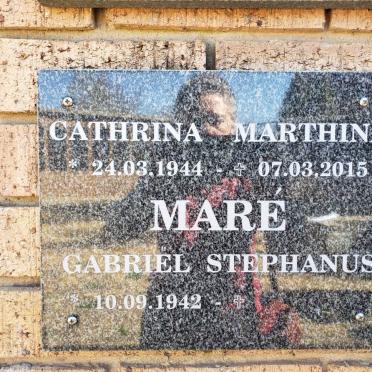 MARE Gabriel Stephanus 1942- &amp; Cathrina Marthina 1944-2015