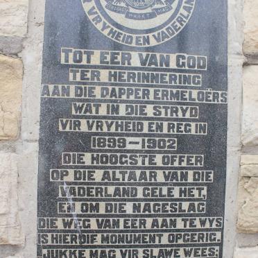 5. Ter herinnering aan dapper Ermeloërs - 1899-1902