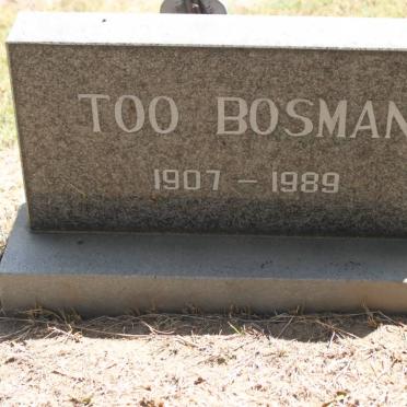BOSMAN Too 1907-1989
