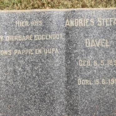 DAVEL Andries Stefanus 1891-1957