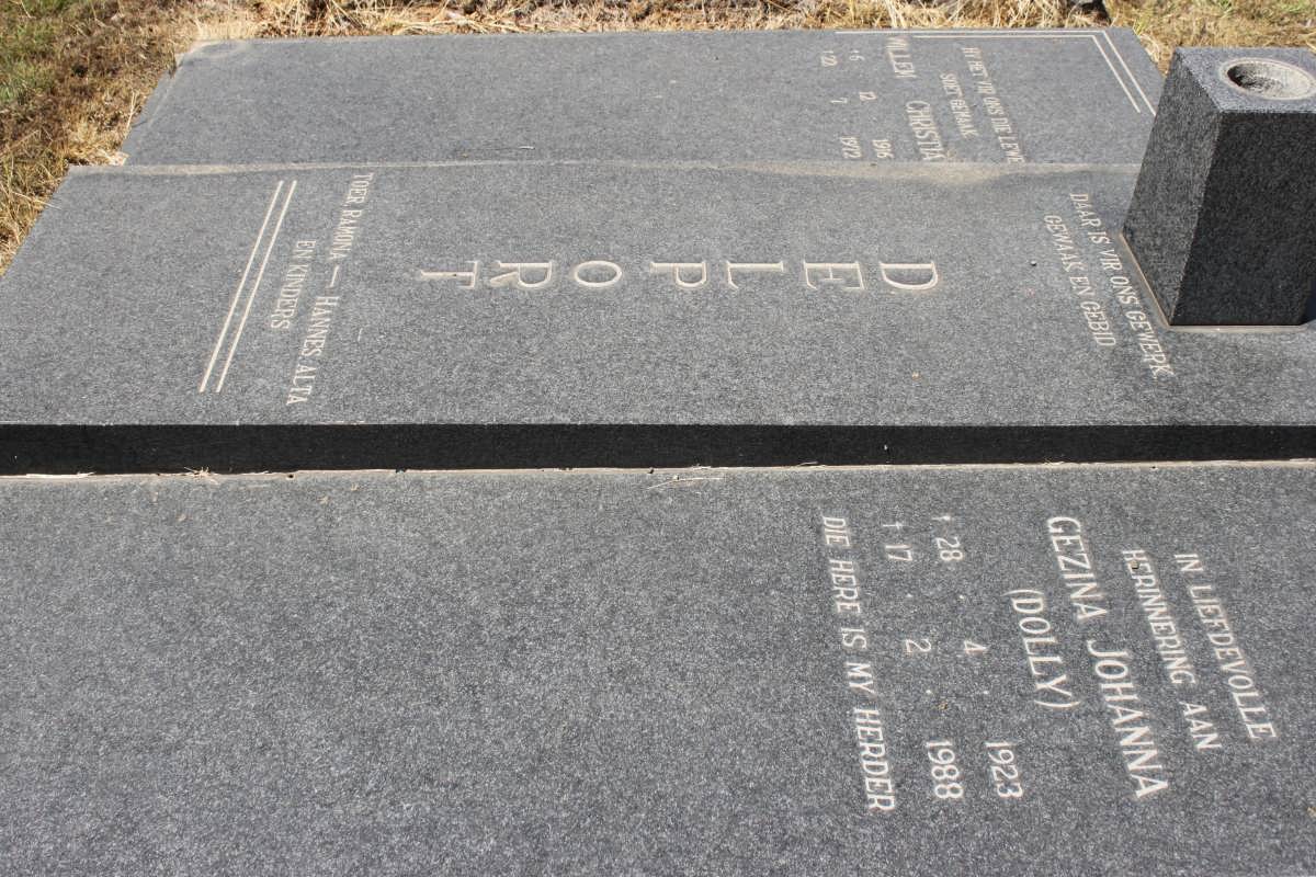 DELPORT Willem Christiaan 1916-1972 &amp; Gezina Johanna 1923-1988
