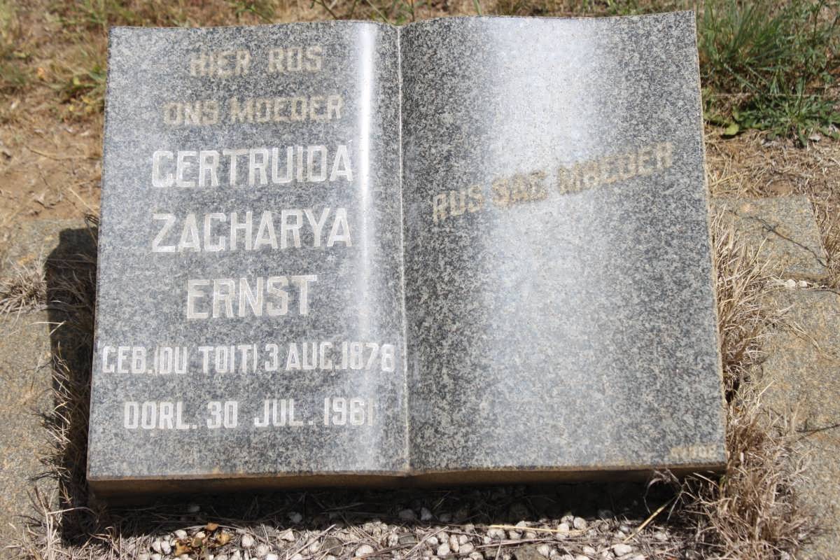 ERNST Gertruida Zagharya geb DU TOIT 1878-1961