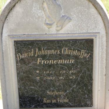 FRONEMAN David Johannes Christoffel 1947-2002