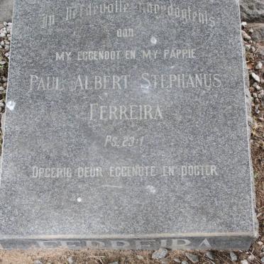 FERREIRA Paul Albert Stephanus