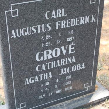 GROVÉ Carl Augustus Frederick 1918-1997 &amp; Catharina Agatha Jacoba 1918-2003