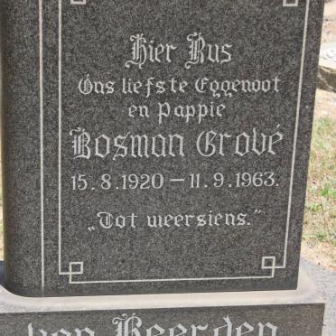 HEERDEN Bosman Grové, van 1920-1963