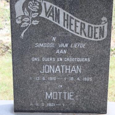 HEERDEN Jonathan, van 1918-1985 &amp; Mottie 1921-