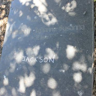 JACKSON Elizabeth Johanna Susanna 1904-1973