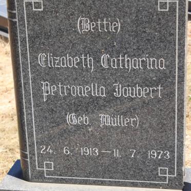 JOUBERT Elizabeth Catharina Petronella nee MULLER 1913-1973