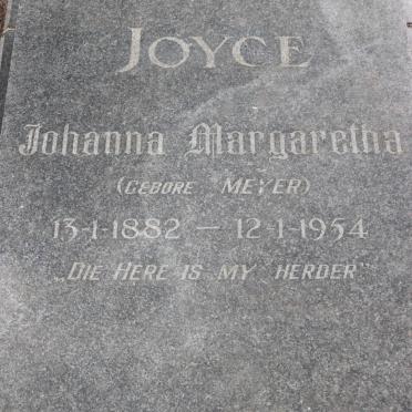 JOYCE Johanna Margaretha nee MEYER 1882-1954