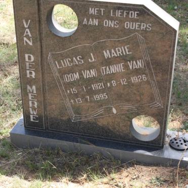 MERWE Lucas J., van der 1921-1995 &amp; Marie 1926-
