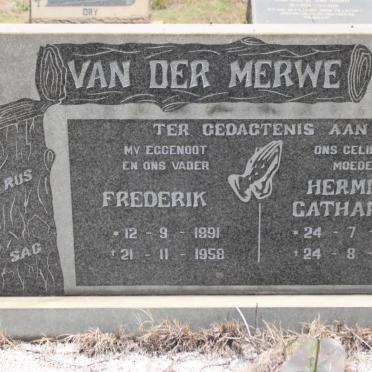 MERWE Frederik, van der 1891-1958 &amp; Hermina Catharina 1895-1978