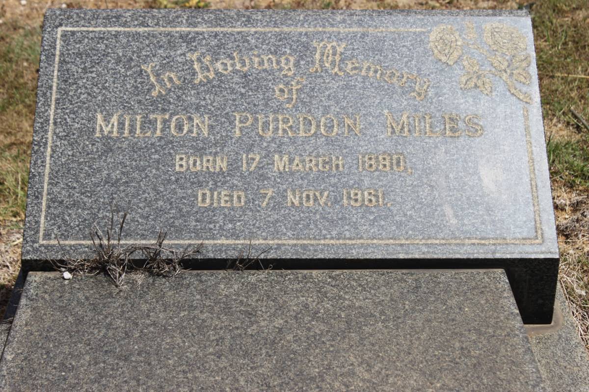 MILES Milton Purdon 1880-1961