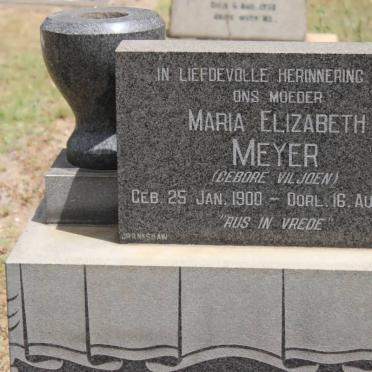 MEYER Maria Elizabeth nee VILJOEN 1900-1984