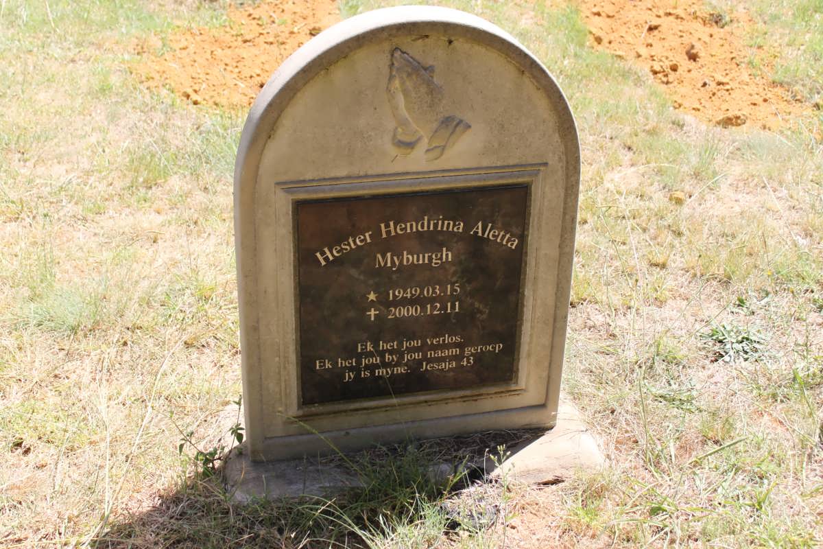 MYBURGH Hester Hendrina Aletta 1949-2000