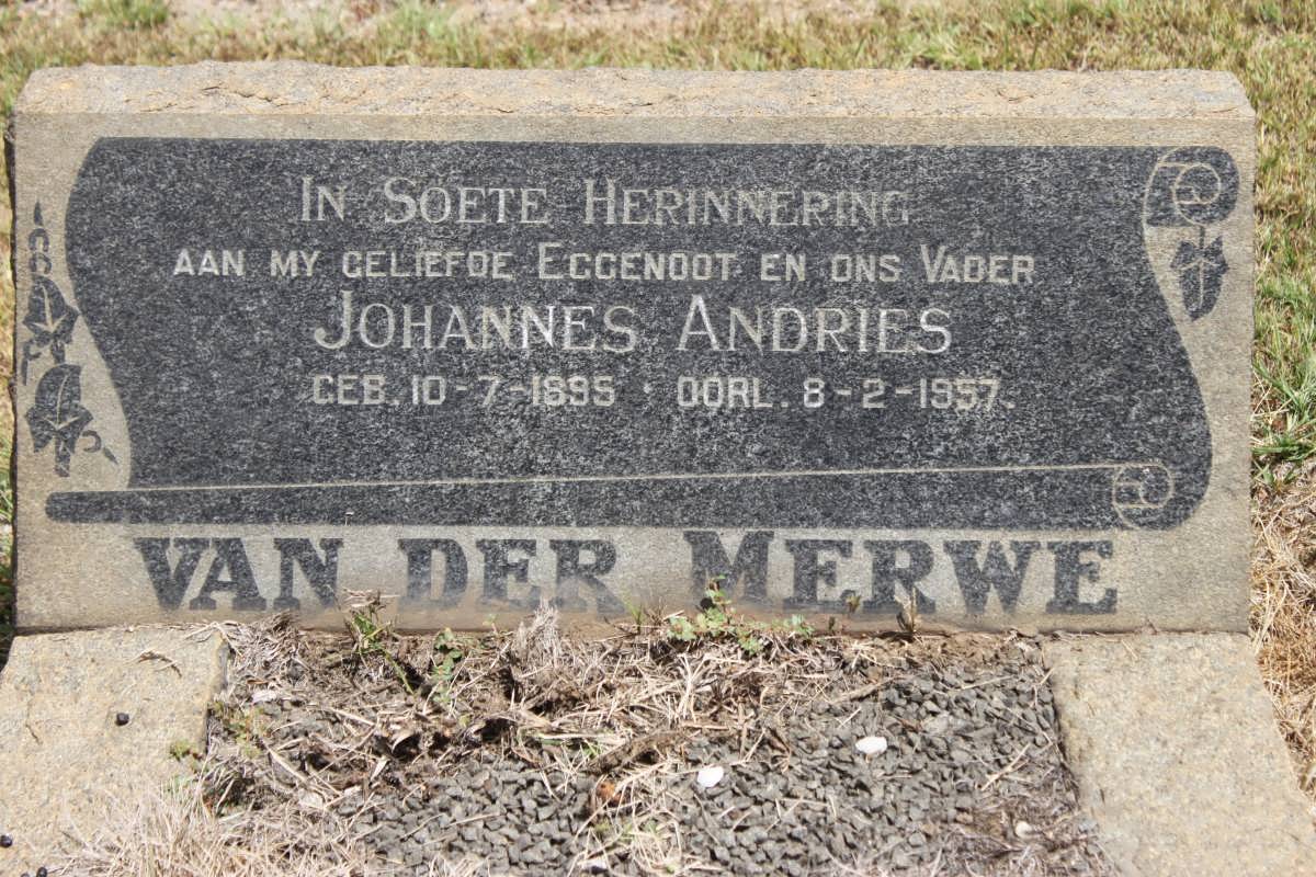 MERWE Johannes Andries, van der 1895-1957
