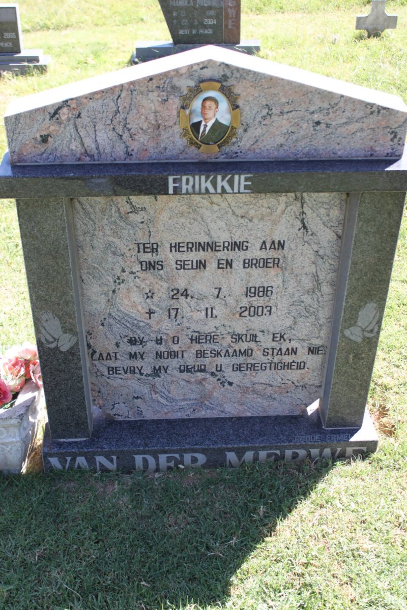 MERWE Frikkie, van der 1986-2003