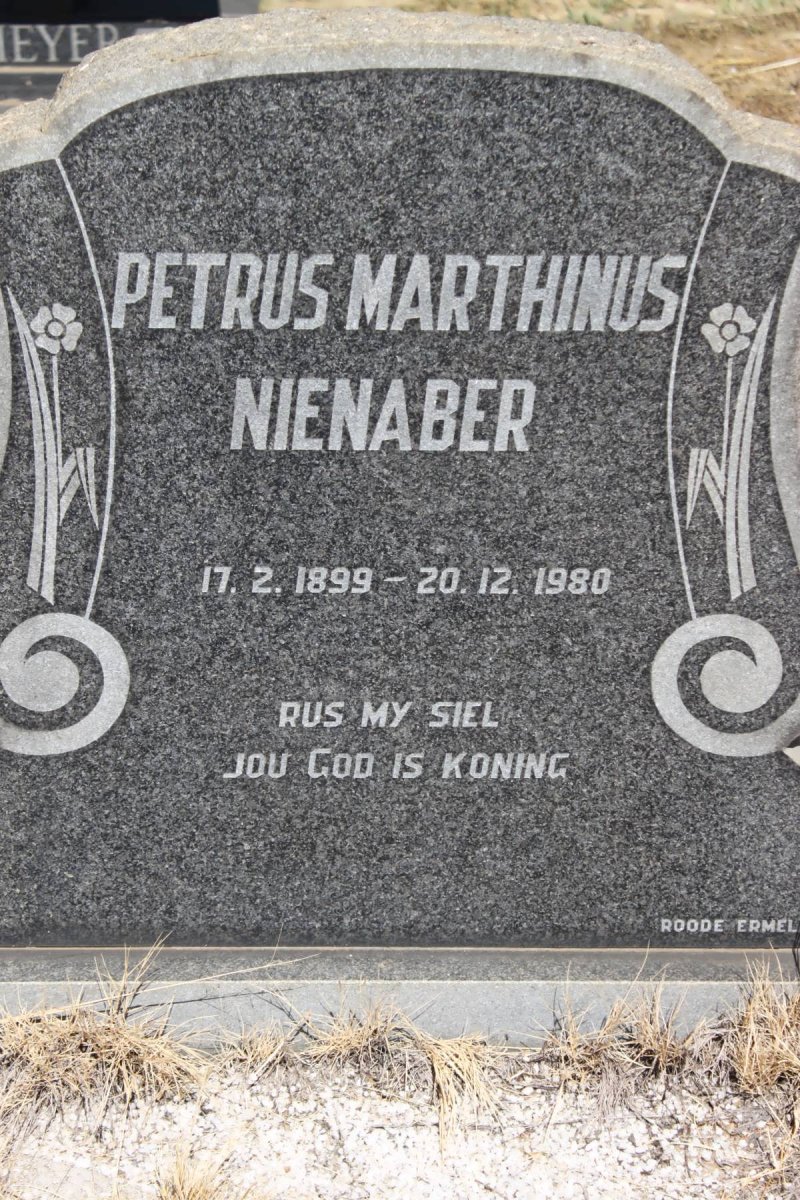 NIENABER Petrus Marthinus 1899-1980