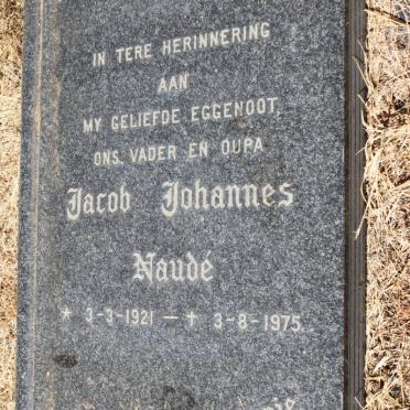 NAUDE Jacob Johannes 1921-1975