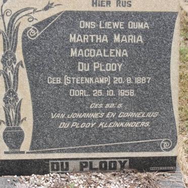 PLOOY Martha Maria Magdalena, du geb STEENKAMP 1887-1958