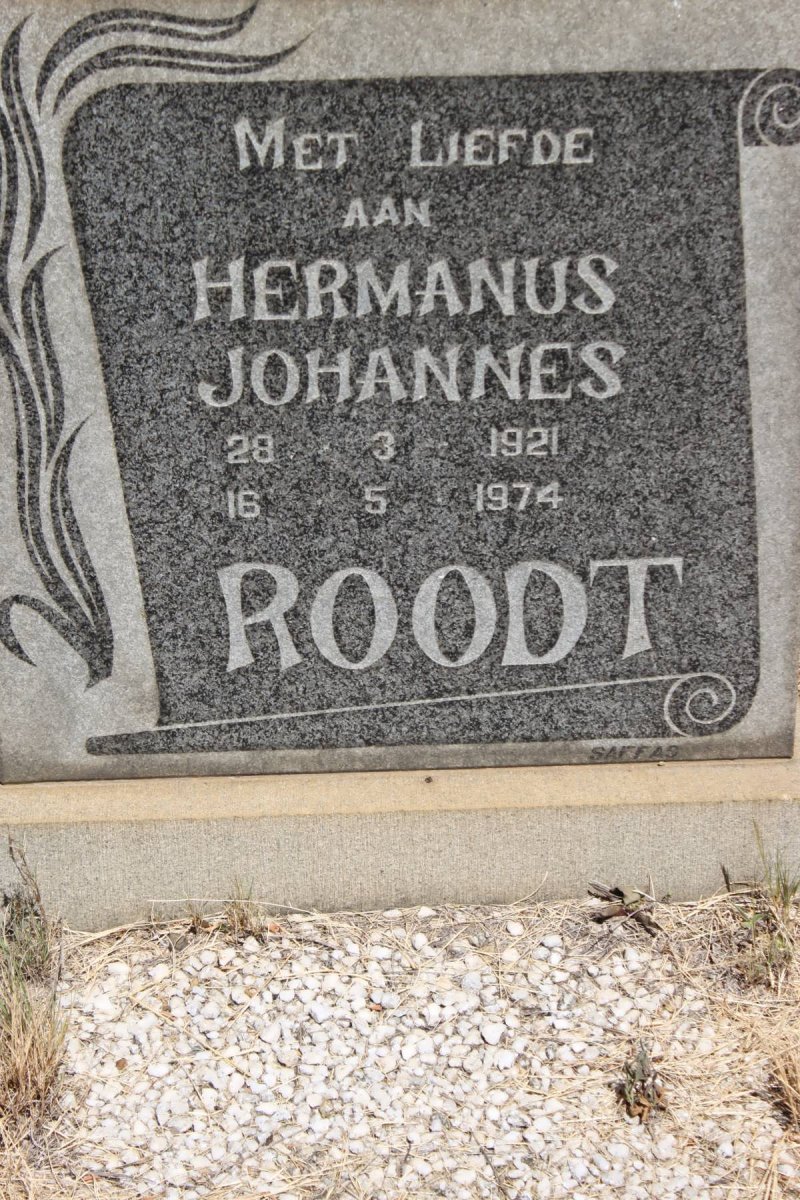 ROODT Hermanus Johannes 1921-1974
