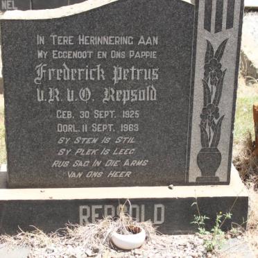 REPSOLD Frederick Petrus v.R.v.O. 1925-1963