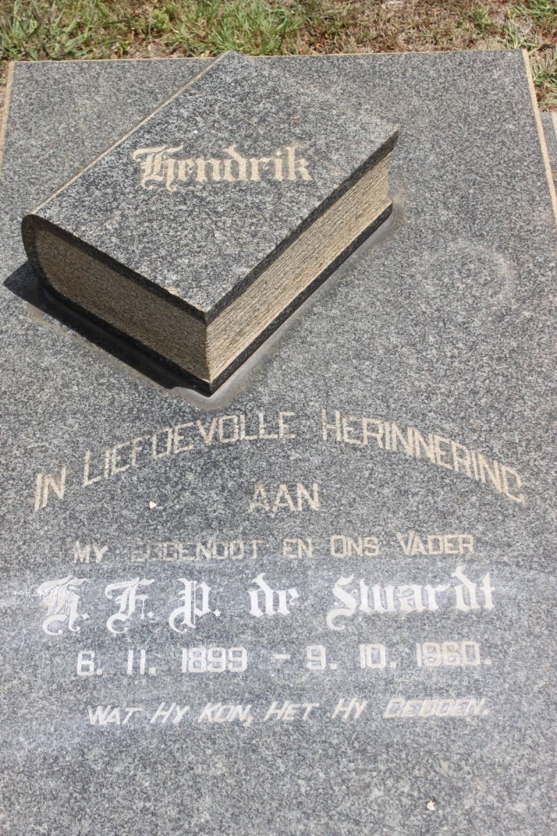 SWARDT H.F.P., de 1899-1960