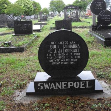 SWANEPOEL C.J.J. 1945-1992 &amp; Johanna 1948-1991