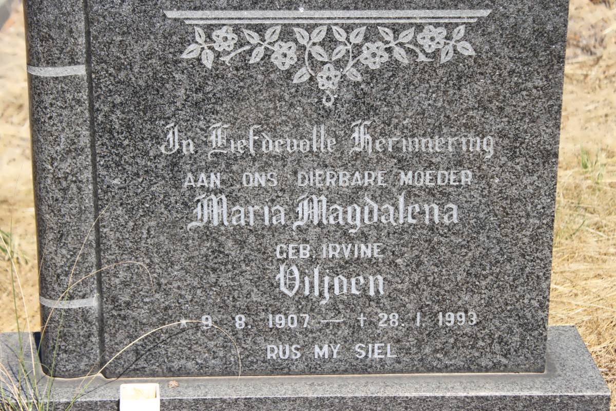VILJOEN Maria Magdalena nee IRVINE 1907-1993